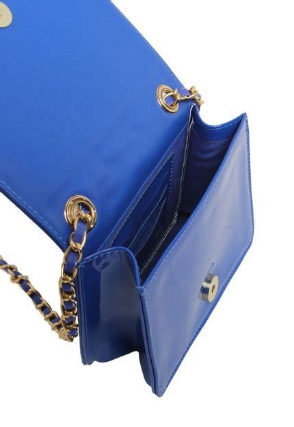 bolsa pequena dafite santa lolla azul verniz|bolsas femininas dafiti.